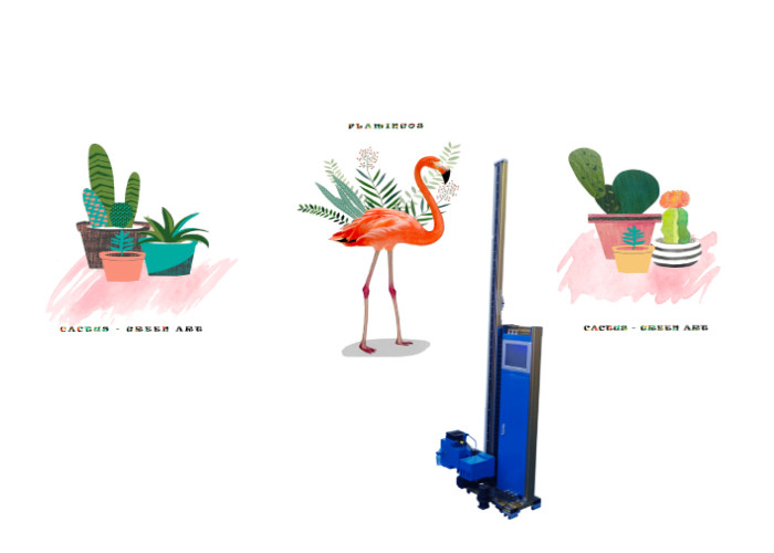 Les couleurs automatiques de l'imprimante à jet d'encre de mur de Cmykw 5 clôturent 3d pliable effectuent les 2 têtes d'impression intelligentes